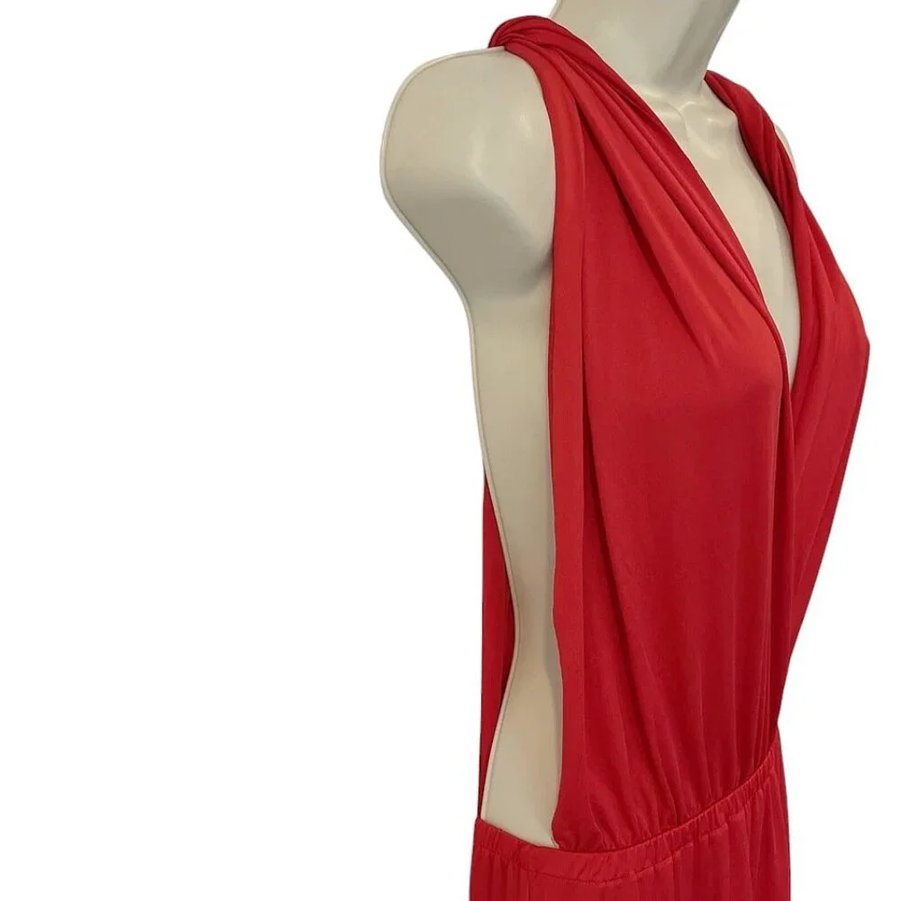 Red Convertible Bridesmaid Dress Infinity Maxi Multiway Wrap Dress Size M - Picture 7 of 9